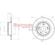 Jeu de 2 disques de frein arrière METZGER 6110426 - Visuel 1