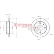 Jeu de 2 disques de frein avant METZGER 6110429 - Visuel 1