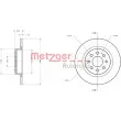 Jeu de 2 disques de frein arrière METZGER 6110443 - Visuel 1