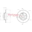 Jeu de 2 disques de frein avant METZGER 6110445 - Visuel 3