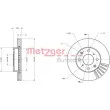 Jeu de 2 disques de frein avant METZGER 6110454 - Visuel 3