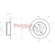 Jeu de 2 disques de frein arrière METZGER 6110459 - Visuel 1