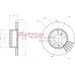 Jeu de 2 disques de frein avant METZGER 6110461 - Visuel 1