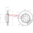 Jeu de 2 disques de frein avant METZGER 6110467 - Visuel 3
