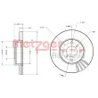 Jeu de 2 disques de frein avant METZGER 6110470 - Visuel 3