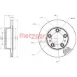 Jeu de 2 disques de frein avant METZGER 6110477 - Visuel 1