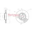 Jeu de 2 disques de frein avant METZGER 6110478 - Visuel 3