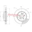 Jeu de 2 disques de frein avant METZGER 6110480 - Visuel 3