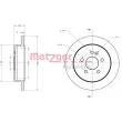 Jeu de 2 disques de frein arrière METZGER 6110491 - Visuel 3