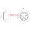 Jeu de 2 disques de frein arrière METZGER 6110492 - Visuel 3