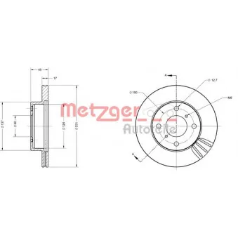 Jeu de 2 disques de frein avant METZGER 6110500