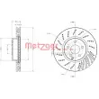 Jeu de 2 disques de frein avant METZGER 6110501 - Visuel 1