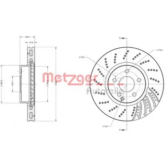 Jeu de 2 disques de frein avant METZGER 6110501