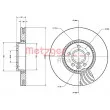 Jeu de 2 disques de frein avant METZGER 6110504 - Visuel 3