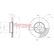 Jeu de 2 disques de frein avant METZGER 6110505 - Visuel 1