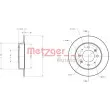 Jeu de 2 disques de frein arrière METZGER 6110510 - Visuel 3
