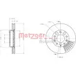 Jeu de 2 disques de frein avant METZGER 6110523 - Visuel 3