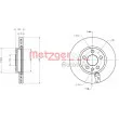 Jeu de 2 disques de frein avant METZGER 6110528 - Visuel 3