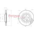 Jeu de 2 disques de frein avant METZGER 6110530 - Visuel 1