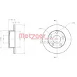 Jeu de 2 disques de frein arrière METZGER 6110532 - Visuel 3