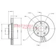 Jeu de 2 disques de frein avant METZGER 6110537 - Visuel 1