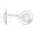 Jeu de 2 disques de frein avant METZGER 6110538 - Visuel 1