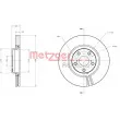 Jeu de 2 disques de frein avant METZGER 6110542 - Visuel 3