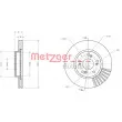 Jeu de 2 disques de frein avant METZGER 6110550 - Visuel 1