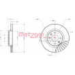 Jeu de 2 disques de frein avant METZGER 6110551 - Visuel 3