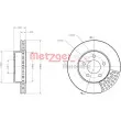 Jeu de 2 disques de frein avant METZGER 6110560 - Visuel 3