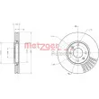 Jeu de 2 disques de frein avant METZGER 6110562 - Visuel 3