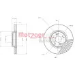 Jeu de 2 disques de frein avant METZGER 6110572 - Visuel 3