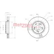 Jeu de 2 disques de frein avant METZGER 6110584 - Visuel 3