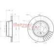 Jeu de 2 disques de frein arrière METZGER 6110589 - Visuel 1