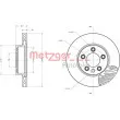 Disque de frein avant droit METZGER 6110594 - Visuel 3