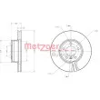 Jeu de 2 disques de frein avant METZGER 6110597 - Visuel 1