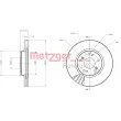 Jeu de 2 disques de frein avant METZGER 6110599 - Visuel 3
