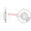 Jeu de 2 disques de frein avant METZGER 6110612 - Visuel 1