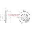 Jeu de 2 disques de frein avant METZGER 6110618 - Visuel 1