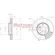 Jeu de 2 disques de frein avant METZGER 6110624 - Visuel 3