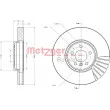 Jeu de 2 disques de frein avant METZGER 6110633 - Visuel 1