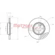 Jeu de 2 disques de frein avant METZGER 6110634 - Visuel 3