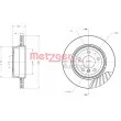 Jeu de 2 disques de frein arrière METZGER 6110639 - Visuel 1