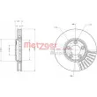 Jeu de 2 disques de frein avant METZGER 6110642 - Visuel 1