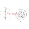 Jeu de 2 disques de frein arrière METZGER 6110645 - Visuel 3