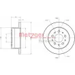 Jeu de 2 disques de frein arrière METZGER 6110651 - Visuel 1