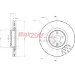Jeu de 2 disques de frein avant METZGER 6110659 - Visuel 1