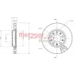 Jeu de 2 disques de frein avant METZGER 6110661 - Visuel 1