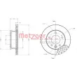 Jeu de 2 disques de frein avant METZGER 6110676 - Visuel 1