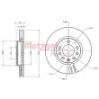 Jeu de 2 disques de frein avant METZGER 6110678 - Visuel 1